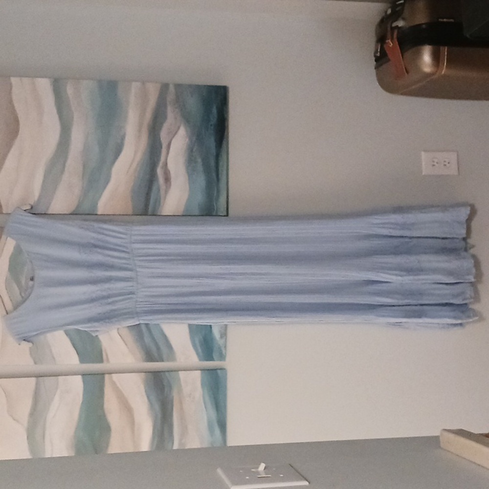 Long baby blue dress